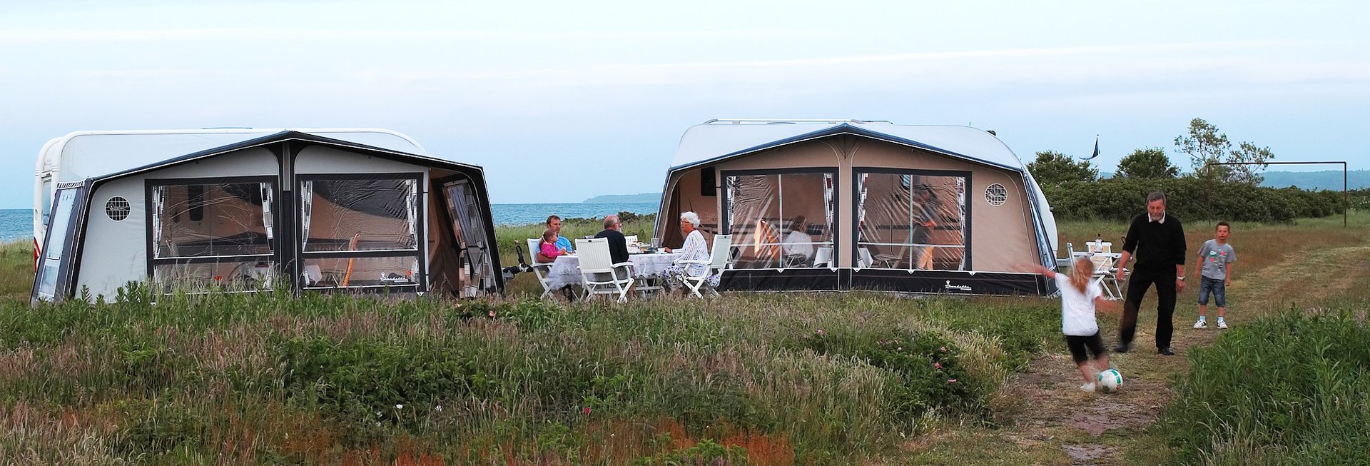 Caravan awning cleaning